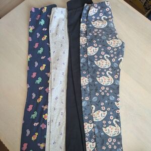 4 girls leggings bundle set, 6-7 size (116-122), lindex, zara